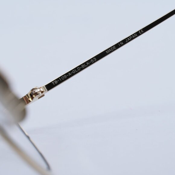 Thom Browne TB-109-A-GLD-BLK-53 Eyeglasses Gold/Black Aviator Frame 53mm - Picture 9 of 12